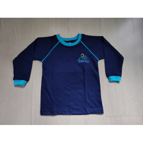 Camiseta Manga Longa Azul